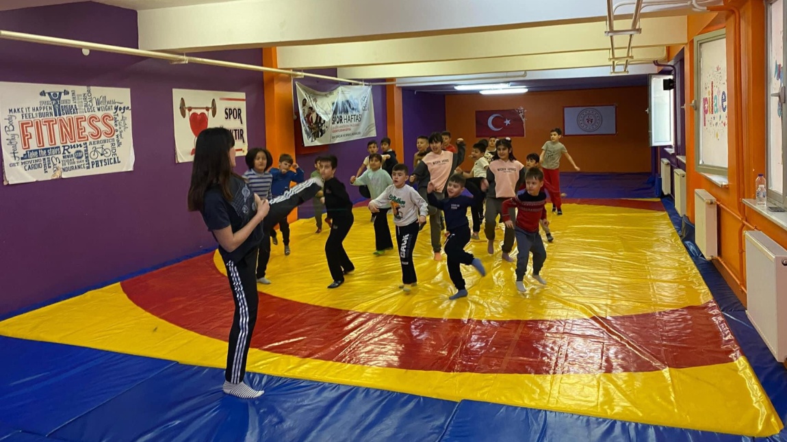 Kapalı spor salonunda açmış olduğumuz taekwondo kursumuz başlamıştır.